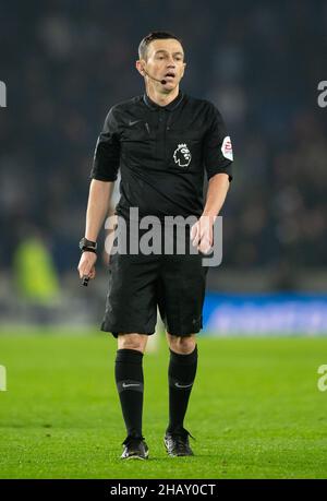 Brighton und Hove, Großbritannien. 15th Dez 2021. Schiedsrichter Tony Harrington während des Premier League-Spiels zwischen Brighton und Hove Albion und Wolverhampton Wanderers am 15. Dezember 2021 im American Express Community Stadium, Brighton und Hove, England. Foto von Alan Stanford/Prime Media Images Credit: Prime Media Images/Alamy Live News Stockfoto