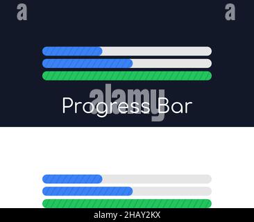 Download-Status der Anwendung, Dateien. Fortschrittsbalken. Benutzeroberfläche für die Website und die Anwendung. Vektorgrafik. Stock Vektor