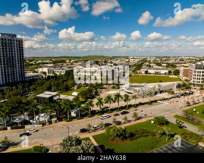 Luftbildbau des Doral Cultural Center Stockfoto