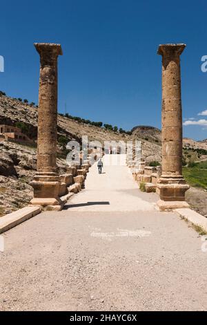 Cendere-Brücke (Severan-Brücke), antike römische Brücke mit korinthischen Säulen, Fluss Kahta, Fluss Cendere, Kahta, Provinz Adıyaman, Türkei, Asien Stockfoto