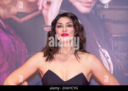 15. Dezember 2021, Rom, Italien: Elisa Isoardi nimmt an der Premiere des Films ''7 Donne e un Mistero'' in Rom Teil (Bild: © Matteo Nardone/Pacific Press via ZUMA Press Wire) Stockfoto