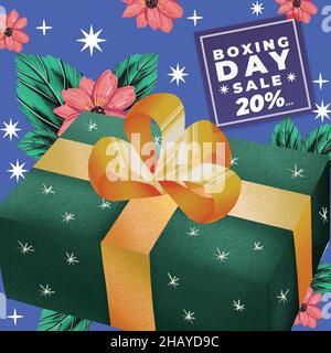 Aquarell Boxtag Verkauf Vektor Design Illustration Stock Vektor