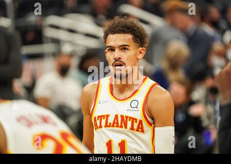 Orlando, Florida, USA, 15. Dezember 2021, Atlanta Hawks Wache Trae Young #11 im Amway Center. (Foto: Marty Jean-Louis) Stockfoto