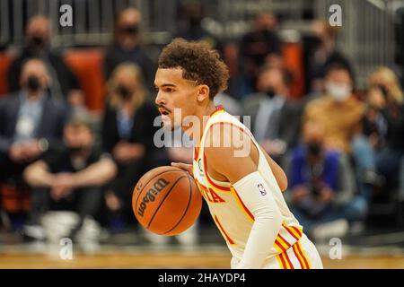 Orlando, Florida, USA, 15. Dezember 2021, Atlanta Hawks Wache Trae Young #11 im Amway Center. (Foto: Marty Jean-Louis) Stockfoto