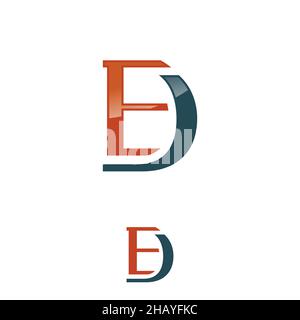 Ed E D Letter-Logo. Kreative moderne Buchstaben Vektor-Symbol-Logo. Vektorgrafik EPS.8 EPS.10 Stock Vektor