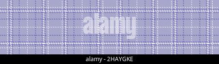 Peri lila Tartan Farbe des Jahres Rand Textur. Tonal karierte karierte trendige Textur Hintergrund. Weiche Pastell periwinkle blau Vektor wiederholen Fliese Stock Vektor
