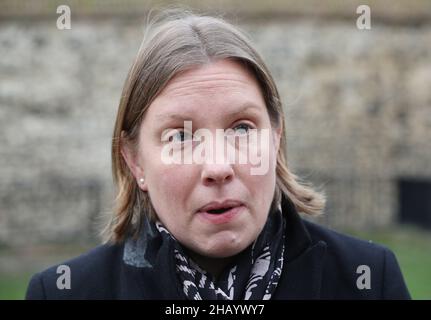 Aktenfoto vom 08-01-2020 von Tracey Crouch. Die Stimme der Fans wurde auch in einer bedeutenden Arbeit unter der Leitung des konservativen Abgeordneten Tracey Crouch gehört. Sie und ihr Gremium hörten über 100 Stunden Beweise für die Zusammenstellung von 47 Empfehlungen, um die Art und Weise, wie Fußball regiert wird, neu zu gestalten. Ausgabedatum: Donnerstag, 16. Dezember 2021. Stockfoto