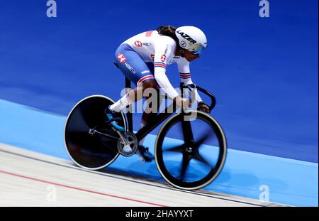 Aktenfoto vom 17-08-2021 von Kadeena Cox, die einen Weltrekord im Zeitfahren von C4-5 500m aufgestellt hat. Ausgabedatum: Donnerstag, 16. Dezember 2021. Stockfoto