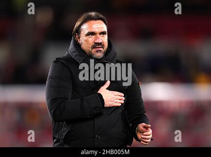 Aktenfoto vom 06-11-2021 von Daniel Farke. Am 6th. November hat Norwich City Cheftrainer Farke entlassen, obwohl er den ersten Liga-Sieg der Saison gewonnen hatte. Ausgabedatum: Donnerstag, 16. Dezember 2021. Stockfoto