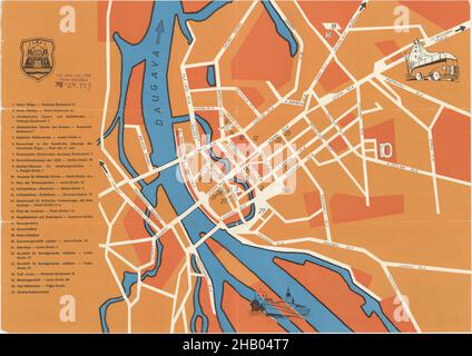 Karte Von Riga, Karte Von Riga, Altstadt Von Riga, Retro-Karte Von Riga, Vintage Riga Plan, Old Riga Print, Vintage Riga Map, Vintage Riga Plan, Old Riga Poster, Riga Stockfoto