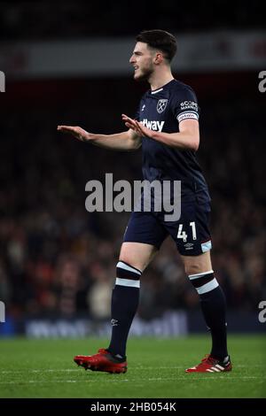 London, Großbritannien. 15th Dez 2021. Declan Rcy (WHU) beim Spiel Arsenal gegen West Ham United EPL am 11th. Dezember 2021 im Emirates Stadium, London, Großbritannien. Kredit: Paul Marriott/Alamy Live Nachrichten Stockfoto