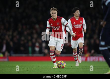 London, Großbritannien. 15th Dez 2021. Martin Odegaard (A) beim Spiel Arsenal gegen West Ham United EPL, im Emirates Stadium, London, Großbritannien, am 11th. Dezember 2021. Kredit: Paul Marriott/Alamy Live Nachrichten Stockfoto