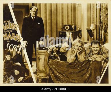 OLIVER HARDY und STAN LAUREL in SCRAM (1932), Regie: RAY MCCAREY. Kredit: HAL ROACH/MGM / Album Stockfoto