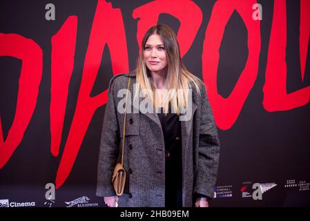 15. Dezember 2021, Mailand, Mailand, Italien: Benedetta Mazza nimmt an der Premiere des Films ''Diabolik'' im Cinema Odeon am 15. Dezember 2021 in Mailand, Italien, Teil. (Bild: © Pamela Rovaris/Pacific Press via ZUMA Press Wire) Stockfoto