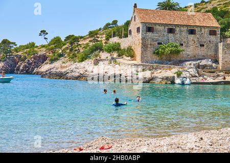 Strände von Hvar Kroatien Stockfoto