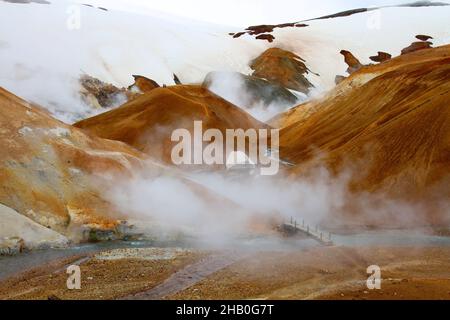 Hveradalir goethermal Park Kerlingarfjoll Stockfoto