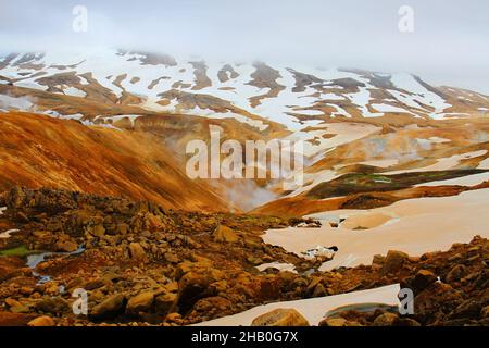 Hveradalir goethermal Park Kerlingarfjoll Stockfoto