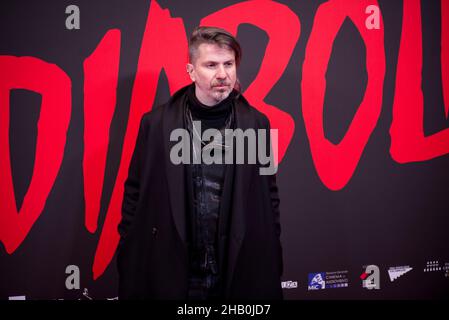 15. Dezember 2021, Mailand, Mailand, Italien: Rodrigo D'Erasmo nimmt an der Premiere des Films ''Diabolik'' im Cinema Odeon am 15. Dezember 2021 in Mailand, Italien, Teil. (Bild: © Pamela Rovaris/Pacific Press via ZUMA Press Wire) Stockfoto