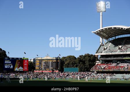 Adelaide, Australien. 16th Dez 2021. Adelaide oval während des zweiten Testmatches in der Ashes-Serie zwischen Australien und England. Quelle: Peter Mundy/Speed Media/Alamy Live News Stockfoto