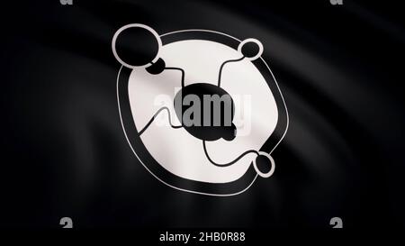 Die Animation der Flagge der Konföderation unabhängiger Systeme. Das Star Wars-Thema. Nur redaktionelle Verwendung. Stockfoto