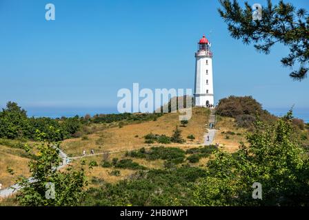 Dornbusch Leuchtturm Auf Der Insel Hiddensee In Mecklenburg-Vorpommern, Deutschland, Europa Stockfoto