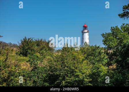 Dornbusch Leuchtturm Auf Der Insel Hiddensee In Mecklenburg-Vorpommern, Deutschland, Europa Stockfoto