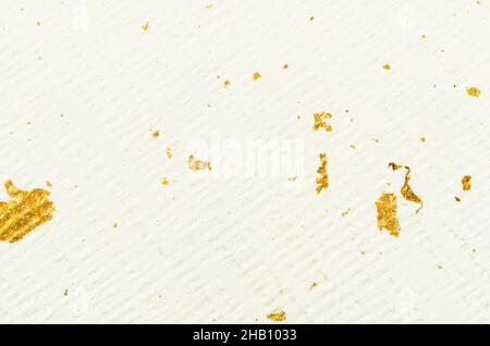 Papier mit goldener Blattstruktur als Hintergrund. Stockfoto