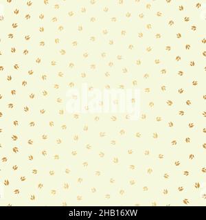 Gold-Folie-Effekt elegante ditsy Trio von Blättern Textur Vektor nahtlose Muster Hintergrund. Gruppen von winzigen Blättern millefleur Stil Hintergrund. Monochrom Stock Vektor