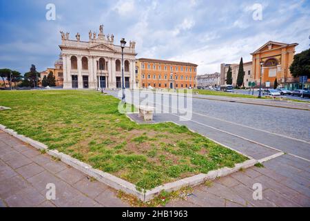 Piazza di San Giovanni in Laterano in Rom Street View, ewige Stadt und Hauptstadt von Italien Stockfoto