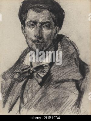 Der Dichter Jean Richepin, James Ensor, um 1880-1890, Zeichnung, Belgische Kunst Stockfoto
