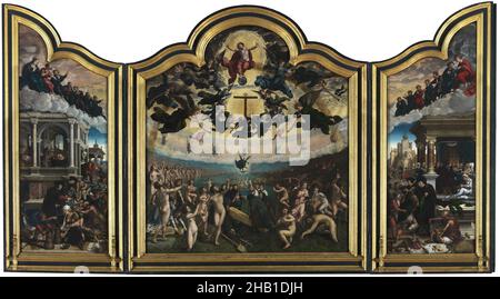 Das letzte Gericht und die sieben Werke der Barmherzigkeit, Bernard von Orley, (1517-1525), Malerei, (1517-1525), Belgische Kunst Stockfoto