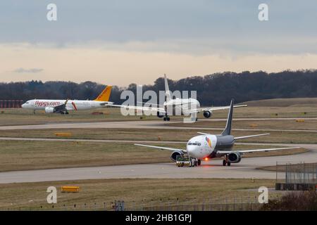 Stansted Airport, Essex, Ei-DWD, RYANAIR, BOEING 737-800, Stockfoto