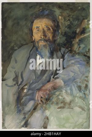 A Tramp, John Singer Sargent, Amerikaner, geboren Italien, 1856-1925, Durchscheinendes Aquarell und ein Hauch von opaker Aquarell, ca. 1904-1906, 20 x 14in., 50,8 x 35,6cm, amerikanisches Aquarell, Bart, Ältere Menschen, Hobo, Mann, Porträt Stockfoto