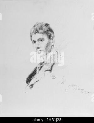 Stiftportrait von Blum, Robert Frederick Blum, Amerikaner, 1857-1903, Stift und Tinte auf Karton, 1880, Blatt: 11 x 8 15/16 Zoll, 27,9 x 22,7 cm Stockfoto