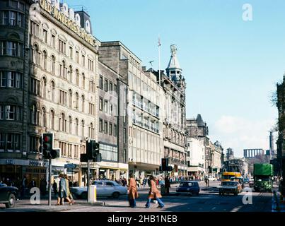 Old Waverley Hotel, Princes Street, Edinburgh, Schottland, 1976 Stockfoto