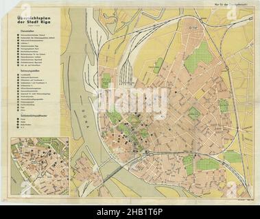 Karte Von Riga, Karte Von Riga, Altstadt Von Riga, Retro-Karte Von Riga, Vintage Riga Plan, Old Riga Print, Vintage Riga Map, Vintage Riga Plan, Old Riga Poster, Riga Stockfoto