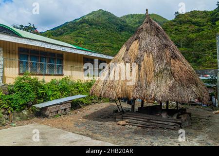 Strohhütte im Dorf Cambulo, Insel Luzon, Philippinen Stockfoto