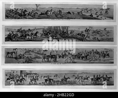 A Trip to Melton Mowbray, Henry Aiken, British, 1774-1850, Etching, Aquatinta auf webtem Papier, 1822, 3 1/16 x 21 3/4 Zoll, 7,8 x 55,2 cm Stockfoto