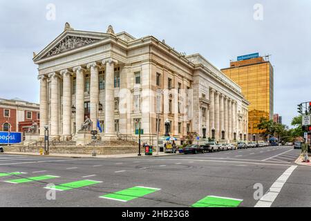 Das New Haven County Courthouse, auch bekannt als Superior Court, wurde 1917 auf der Nordseite von New Haven Green fertiggestellt. William Allen, Richard Williams, Architekten. Stockfoto