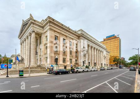 Das New Haven County Courthouse, auch bekannt als Superior Court, wurde 1917 auf der Nordseite von New Haven Green fertiggestellt. William Allen, Richard Williams, Architekten. Stockfoto