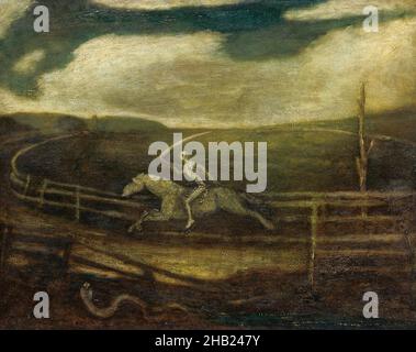 The Race Track (Death on a Pale Horse) des amerikanischen Künstlers Albert Pinkham Ryder (1847-1917), Öl auf Leinwand, c.. 1896-1908 Stockfoto