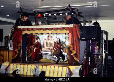 Figli d’Arte Cuticchio, die Oper der Puppe, Marionette Puppentheater, Sicliy, Italien 1999 Stockfoto