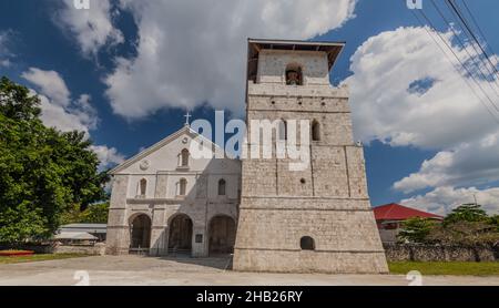 Baclayon Kirche auf Bohol Insel, Philippinen Stockfoto