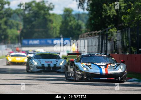 #88, AF CORSE, ITA, Ferrari 488 GTE EVO, François Perrodo (FRA), Emmanuel Collard (FRA), Alessio Rovera (ITA), #55, SPIRIT OF RACE, CHE, FERRARI 488 G Stockfoto