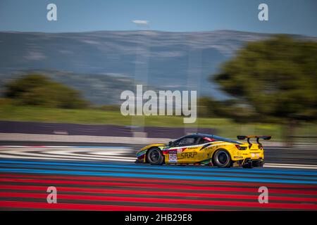 66, JMW MOTORSPORT, GBR, Ferrari 488 GTE EVO, Jody Fannin (GBR), Andrea Fontana (ITA), Rodrigo Sales (USA) 2021 European Le Mans Series, Le Castellet, Stockfoto