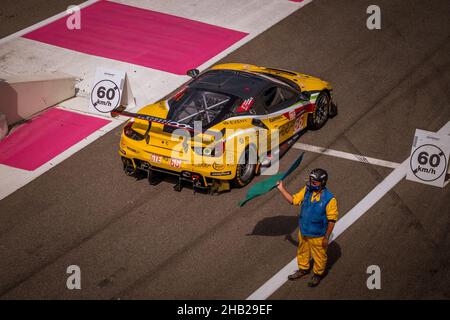 66, JMW MOTORSPORT, GBR, Ferrari 488 GTE EVO, Jody Fannin (GBR), Andrea Fontana (ITA), Rodrigo Sales (USA) 2021 European Le Mans Series, Le Castellet, Stockfoto