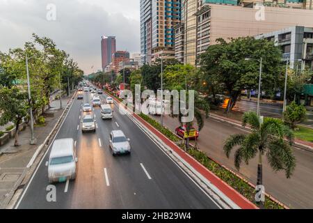 Roxas Boulevard im Ermita Bezirk in Manila, Philippinen Stockfoto