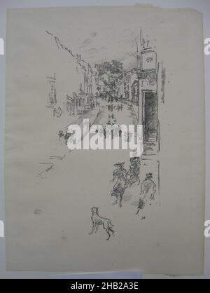 Sonntag, Lyme Regis, James Abbott McNeill Whistler, Amerikaner, 1834-1903, Lithograph, 1895, 9 7/8 x 7 3/16 Zoll, 25,1 x 18,3 cm Stockfoto