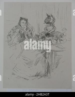 Afternoon Tea, James Abbott McNeill Whistler, amerikanisch, 1834-1903, Lithograph, 1897, Blatt: 12 1/8 x 10 7/16 Zoll, 30,8 x 26,5 cm Stockfoto