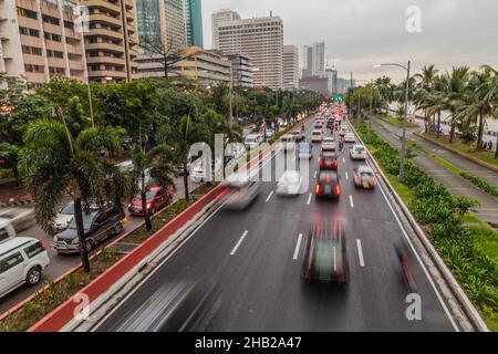 Roxas Boulevard im Ermita Bezirk in Manila, Philippinen Stockfoto